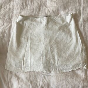 Abercrombie & Fitch White Linen Skort